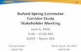 Buford-Spring Connector Corridor Study Stakeholder Meeting€¦ · Corridor Study Stakeholder Meeting June 6, 2018 ... •1 on SR 236 / Lindberg Dr ... Transit Route Inbound Outbound