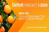 MAC-02: Connect Business: The Best of Three Worlds...Deltek Insight 2019 Mott MacDonald November 19, 2019 MAC-02: Connect Business: The Best of Three Worlds Daniel Patton, Mott MacDonald
