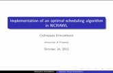 Implementation of an optimal scheduling algorithm in NCRAWL · Delimpasis Dimosthenis Diploma Thesis Presentation. Click Modular Router Flexible software architecture for building