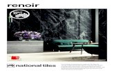 renoir - nationaltiles.com.au · Wall: Renoir Noir Polished 600x1200mm For lasting impressions, explore the Renoir series. Replicating Marquina and Panda White marble with dramatic