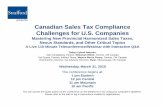 presents Canadian Sales Tax Compliance Challenges for U S ...media.straffordpub.com/products/canadian-sales-tax-compliance... · Financial Services Sector Impact (Cont.) Industry
