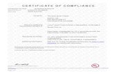 CERTIFICATE OF COMPLIANCE - Amazon S3 · CERTIFICATE OF COMPLIANCE Certificate Number 20180703-E500314 Report Reference E500314-20180629 Issue Date 2018-JULY-03 Only those products