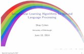 Spectracular Learning Algorithms for Natural Language Processing - University of Edinburghhomepages.inf.ed.ac.uk/scohen/cmu-tutorial.pdf · 2014-06-27 · car home house word talk
