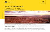 Utah’s Mighty 5 · view. Then depart Bryce Canyon and take a scenic drive to see Utah’s oldest and most famous national park, Zion National Park. An early Mormon settler described