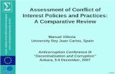 Assessment of Conflict of Interest Policies and Practices ...€¦ · Manuel Villoria University Rey Juan Carlos, Spain. Anticorruption Conference III ... 4. Instruments . to prevent