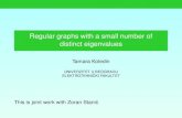 Regular graphs with a small number of distinct eigenvalues · 2016-05-20 · Distance spectrum Distance-regular graphs with diameter d have at most d +1 distinct D-eigenvalues (F.