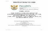 INVITATION TO BID · invitation to bid sbd1 you are hereby invited to bid for requirements of the national department of health bid number: hm06–2015s closing date: 13 july 2015