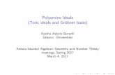Polyomino Ideals (Toric ideals and Gröbner basis)web0.boun.edu.tr/alp.bassa/ankaraistanbul/Ank_ist_meeting.pdf · For any integer 1 ≤ t≤ min{m,n}, the determinantal ideals, which
