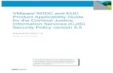 VMware SDDC EUC CJIS 5.5 Product Applicability Guide Version … · Information Services (CJIS) VMware® SDDC and EUC Product Applicability Guide for the Criminal Justice Security
