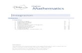 hsn Higher .uk.net Mathematics · Higher Mathematics Integration . hsn.uk.net. Page 2 CfE Edition . Checking the answer . Since integration and differentiation are reverse processes,