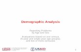 Demographic Analysis Problems by Age and Sex.… · To distinguish reporting problems from actual demographic change, here are some common patterns to look for: 1. Consistent dips/bumps