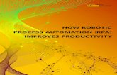 HOW ROBOTIC PROCESS AUTOMATION RPA ......Using RPA (robotics process automation) to perform low level and repetitive manual tasks reduces data errors from rekeying, with a result of