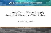 Long-Term Water Supply Board of Directors’ Workshop - Final framework anticipated Spring 2017 ... Bayside Groundwater Project ... Folsom Lake - January 16, 2014 Folsom Lake - February