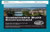 Sustainable Built Environment · Sustainable Built Environment (SBE) Regional Conference Zurich, June 13-17, 2016 Expanding Boundaries: Systems Thinking in the Built Environment Consuming