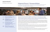 OpenText | TeamSite - Product overview · securely at scale with a future-proof, headless web content management system Product overview Delivering meaningful digital content to customers