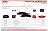 Promotional Items - DPMA€¦ · Model Number Promotional Items Qty per pack Pack Order Qty Price per pack ABSPR001 ABS Pens 50 $16.50 ABSPR002 ABS Keyrings/Tape Measures 50 $26.40