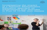 Investigating the impact of a Realistic Mathematics Education approach … · 2019-12-07 · the ability of the RME approach to enhance understanding. The project findings lead to