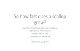 So how fast does a scallop grow? · 5/4/2017  · Roger Mann*, Chase M. Long, Dave Rudders, Sally Roman Virginia Institute of Marine Science Gloucester Point, VA 23062 *rmann@vims.edu,