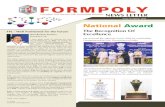 Formulated Polymers Limitedformulatedpolymers.com/downloads/FPL-NewLetter.pdf · FPL aFORMPOLY Formulate Your Success with Formulated Polymers NEWS LETTER - Well Positioned for the