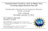 Supplemental Funding: How to Make Your Funding ...12/Supplemental...2012 ANNUAL MEETING Arlington, Virginia Flaura Winston, Director, Center for Child Injury Prevention Studies (CChIPS),