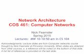 Network Architecture COS 461: Computer Networkssharif.edu/~kharrazi/courses/40443-951/01-architecture.pdf · The Hourglass Model Waist The “narrow waist” facilitates interoperability