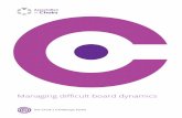 Managing difficult board dynamics - Association of Chairs · Managing difficult board dynamics Foreword The Chartered Secretaries’ Charitable Trust welcomes the opportunity to support