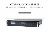 CMLUX-88S · HDMI cable distance test with 1080p/8 bit & 10bit resolution, the Input/ Output can run up to 15/15 meters Switchable EDID function for choosing the native resolution