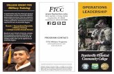Military Programs Operations Leadership Certificate · 2017-12-18 · Operations Leadership Occupational Specialties: All Logistical & Transportation FTCC’s new Operations Leadership