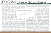 Toro Toro Toro · 3.08.2018  · driven the stock market back to new highs allowing the Bull market that many counted as dead, to live. ... as April 1st analysts expected nearly 3.5%