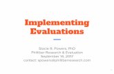 Implementing Evaluations - CSU ClassPrevious evaluation data PEOPLE--Who will help and how? 7 External discovery Public data sets Literature review Community or institutional level
