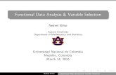 Functional Data Analysis & Variable Selectionciencias.medellin.unal.edu.co/eventos/seminario-instituc... · 2016-03-29 · Data Types Univariate- Contains numbers as its observations
