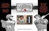And new for 2017 2017, look Dynasty returns for Dual Autographed … · Ø 2017 MAJOR LEAGUE BASEBALL® Autographed Patch Card The Award Winning Topps Dynasty returns looking more