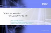 Open Innovation for Leadership in IT - OECD.org - OECD · 2016-03-29 · Business management Ideas management Innovation at the intersection of business and technology Technology