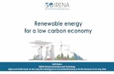 Renewable energy for a low carbon economy · Significant improvements in energy intensity are needed and the share of renewable energy must rise Both renewable energy and energy efficiency