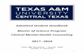 Student Handbook - Texas A&M University–Central Texas Student... · Web viewThis handbook will provide support to, but will not replace, the Texas A&M University – Central Texas