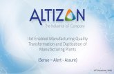 IIot Enabled Manufacturing Quality Transformation and … · 2019-01-03 · Integrate –Transformation: Shaping the new frontier • OEE/Productivity • Asset Utilization • Quality