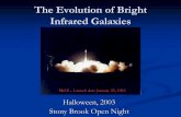 The Evolution of Bright Infrared Galaxies · The Evolution of Bright Infrared Galaxies. IRAS – Launch date January 25, 1983. Halloween, 2003 Stony Brook Open Night