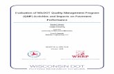 Evaluation of WisDOT Quality Management …...Evaluation of WisDOT Quality Management Program (QMP) Activities and Impacts on Pavement Performance 5.Report Date October 2018 6.Performing