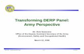 Transforming DERP Panel: Army Perspectiveproceedings.ndia.org/JSEM2006/Wednesday/Newsome.pdf · JSEM 2006 – Transforming DERP Panel 8 of 7 14 Feb 06 FUDS Program • Army Environmental