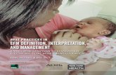 BEST PRACTICES IN EFM DEFINITION, INTERPRETATION, AND ... · 5/17/2011  · BEST PRACTICES IN EFM DEFINITION, INTERPRETATION, AND MANAGEMENT 2 A COLLABORATION OF HANYS, ACOG, AND