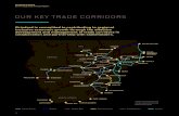 OUR KEY TRADE CORRIDORS · of corridor Linking to Durban and Richards Bay Linking to Dar es Salaam Linking to Walvis Bay Linking to Maputo Port Linking to Maputo Linking to Nacala