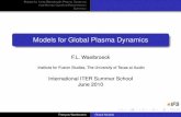 Models for Global Plasma Dynamicsw3fusion.ph.utexas.edu/.../Waelbroeck_Francois_talk.pdfFusion MHD events are sub-Alfvénic c Typical times scales for sawtooth crash, ELM, disruption