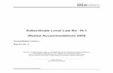Subordinate Local Law No. 16.1 (Rental Accommodation) 2008 · (Rental Accommodation) 2008 . Consolidated version . Reprint No. 2. This and the following 20 pages is a certified copy