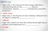 Page: 523, 1. The amount of solar energy reflected …...name three global wind belts. •Identify two factors that form local wind patterns. •Explain the Coriolis effect. Activities: