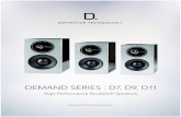 DEMAND SERIES D7, D9, D11 · DEMAND D7, D9, D11 High-Performance Bookshelf Speakers nitivetechnology.com product information sheet DEMAND SERIES D7, D9, D11 PAINTED GLOSS BLACK CABINET