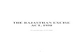 THE RAJASTHAN EXCISE ACT, 1950 · the provisions of Rajasthan Land Revenue Act, 1956 (Rajasthan Act 15 of 1956) from any order passed by the Excise Commissioner under this Act otherwise