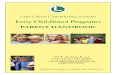 Early Childhood Programs PARENT HANDBOOK - Lake Orion Community … · Early Childhood – Parent Handbook – Page 7 Office Hours The Early Childhood Programs office hours are from