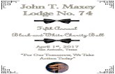 Master of the Lodge, Cliff Masseyjohnmaxey74.org/uploads/3/4/7/2/34725152/5th... · Worshipful Master 2015/2017 John T. Maxey Lodge No. 74 Brother Aaron J. Massey John T. Maxey Lodge