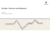 DevOps : Unicorns and Elephants - DevOps Pro Europe · DevOps : Unicorns and Elephants Rick Allan Head of Delivery Capability. ich Picture as of December 31, 2014 Zurich Insurance