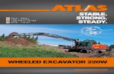 22.0 - 22.6 t 129 kW (175 hp) STEADY. - Atlas GmbH · 2019-03-30 · 22.0 - 22.6 t 129 kw (175 hp) 0.75 - 1.3 m3 wheeled excavator 150wwheeled excavator 220w stable. strong. steady.